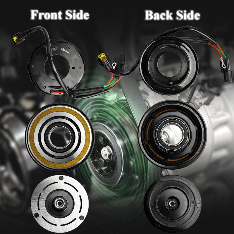 TINJO A/C Compressor Clutch Assembly Kit Plate Pulley Bearing Coil Replacement for Hyundai Palisade 2020 2011 2022 V6 3.8L, AC Air Conditioning Compressor Clutch Coil Auto Repair Kit for Palisade 2020-2022 - Image 3